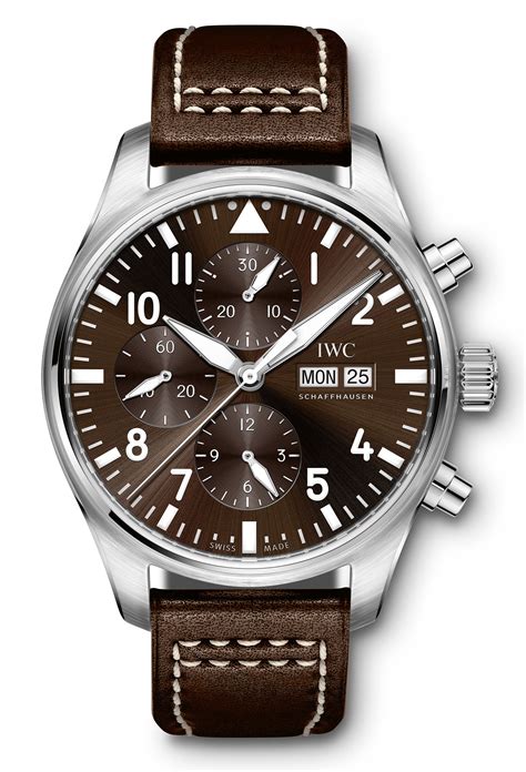 back of iwc pilot chrono watch cown engraving|iwc pilot watch size.